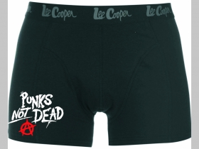 Punks not Dead čierne trenírky BOXER s tlačeným logom, top kvalita 95%bavlna 5%elastan